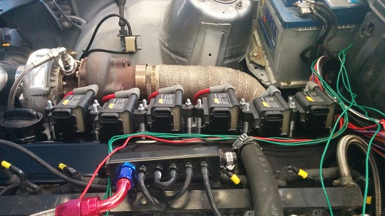 Tændspolere med ledninger der skal installeres deri